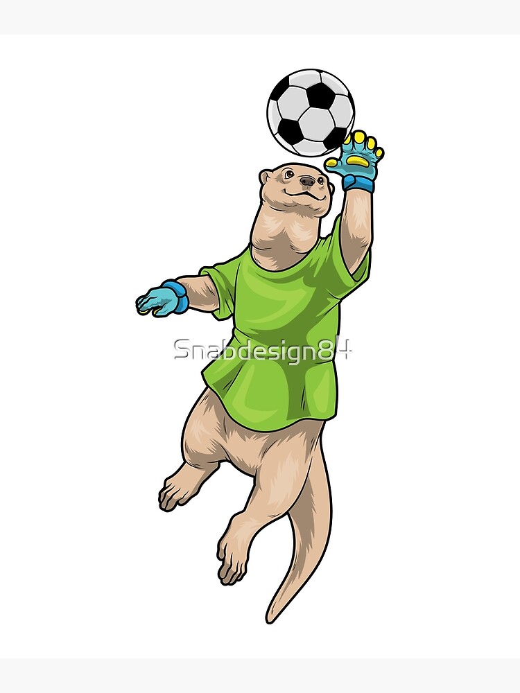 Otter Soccer player Soccer Greeting Card