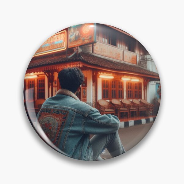 Item preview, Retro 80s Padang Street Style – Stylish Guy in Classic Vintage Look | Urban Fashion Art for Travel & City Lovers designed and sold by knalpot-design.