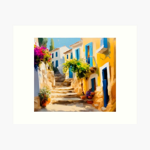 Item preview, The village of Fiscardo designed and sold by Azurearte.