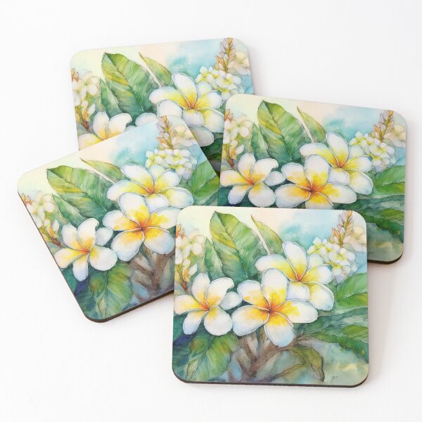 Item preview, Hawaiian Plumeria and White Ginger designed and sold by J Marielle Designs.