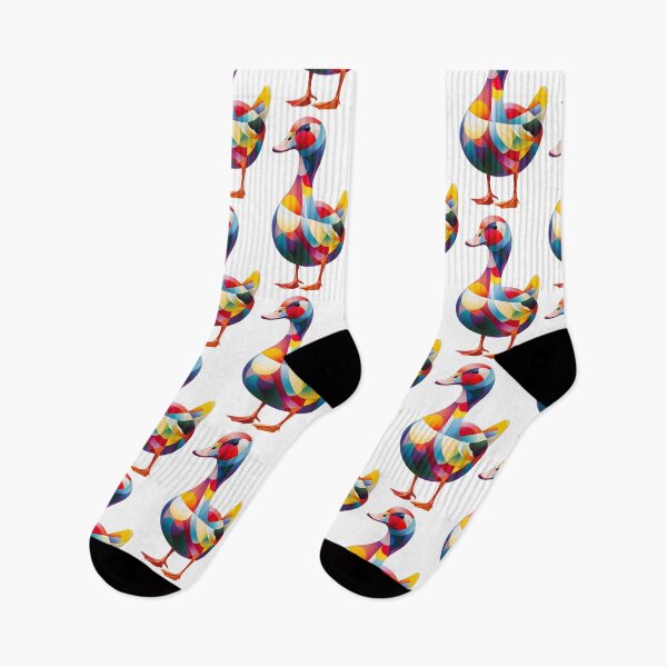 Item preview, Abstract Rainbow Duck duck lover gift designed and sold by TeeTimeTreasure.