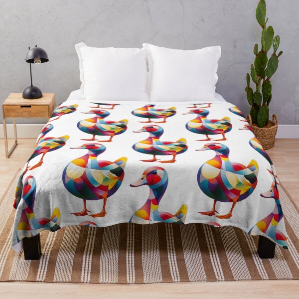 Item preview, Abstract Rainbow Duck duck lover gift designed and sold by TeeTimeTreasure.