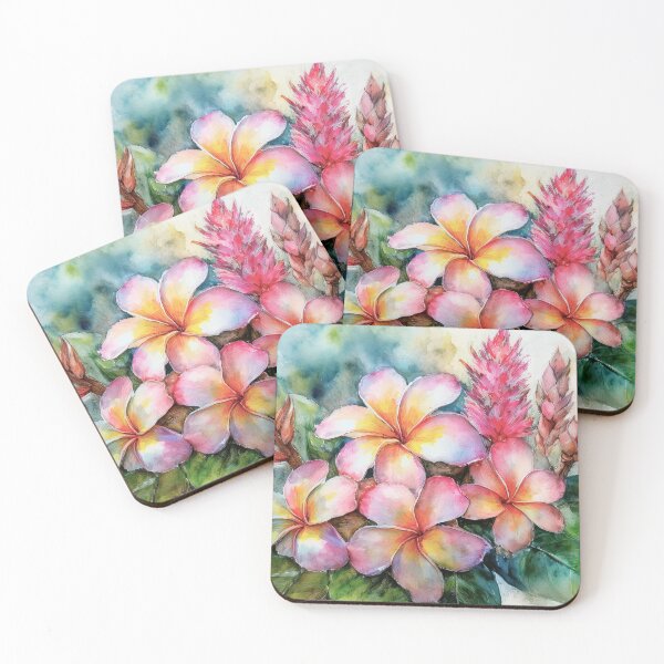 Item preview, Hawaiian Plumeria and Pink Ginger designed and sold by J Marielle Designs.