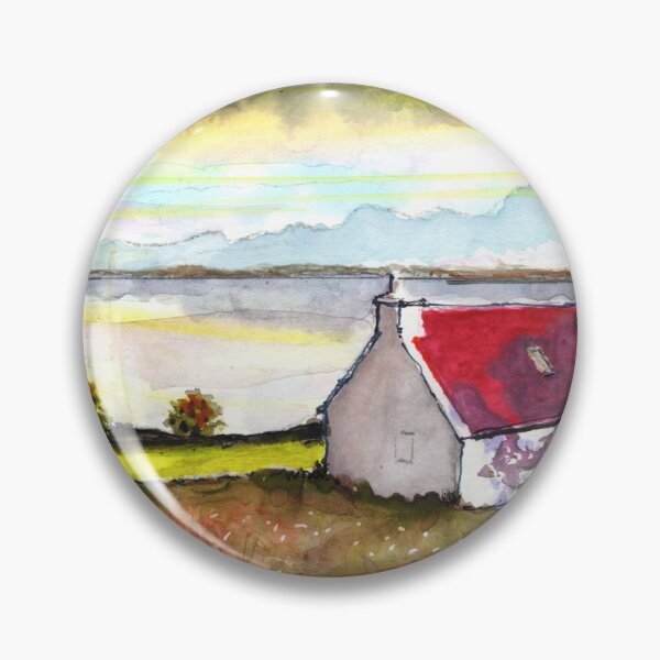 Item preview, Red Roofed Cottage with Ocean View designed and sold by Gregg Brown.