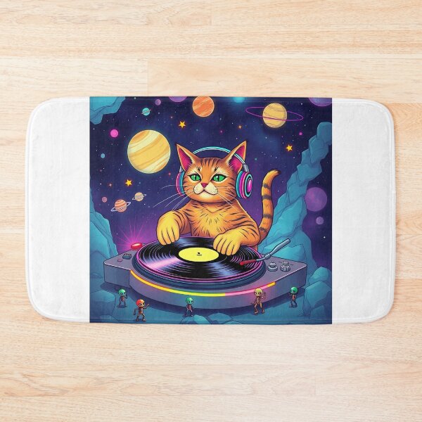 Item preview, Cosmic Cat DJ: Intergalactic Beats designed and sold by DaniArtDesign81.
