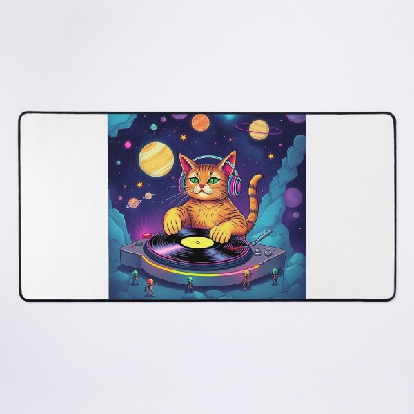 Item preview, Cosmic Cat DJ: Intergalactic Beats designed and sold by DaniArtDesign81.