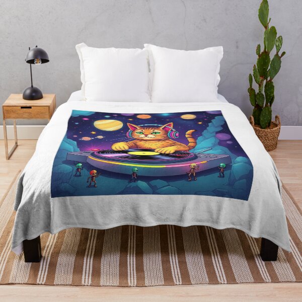 Item preview, Cosmic Cat DJ: Intergalactic Beats designed and sold by DaniArtDesign81.