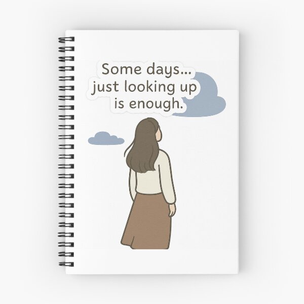 Item preview, Some Days… Just Looking Up Is Enough – Minimal Calm Girl designed and sold by Studiokif.
