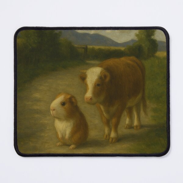 Item preview, Guinea Pig and Cow at Dardagny (After Jean-Baptiste-Camille Corot) designed and sold by gandolfwizard.
