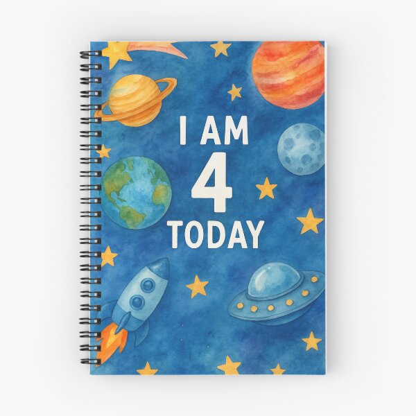 Item preview, Birthday in orbit – Age 4 Happy Birthday designed and sold by Meandmyshop.