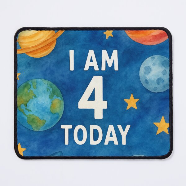 Item preview, Birthday in orbit – Age 4 Happy Birthday designed and sold by Meandmyshop.