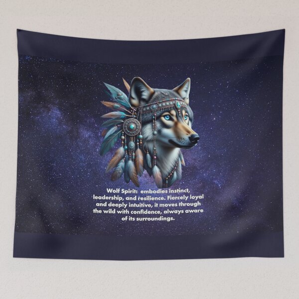 Item preview, Wolf Spirit: Guardian of Instinct and Strength designed and sold by The Digital Compass.
