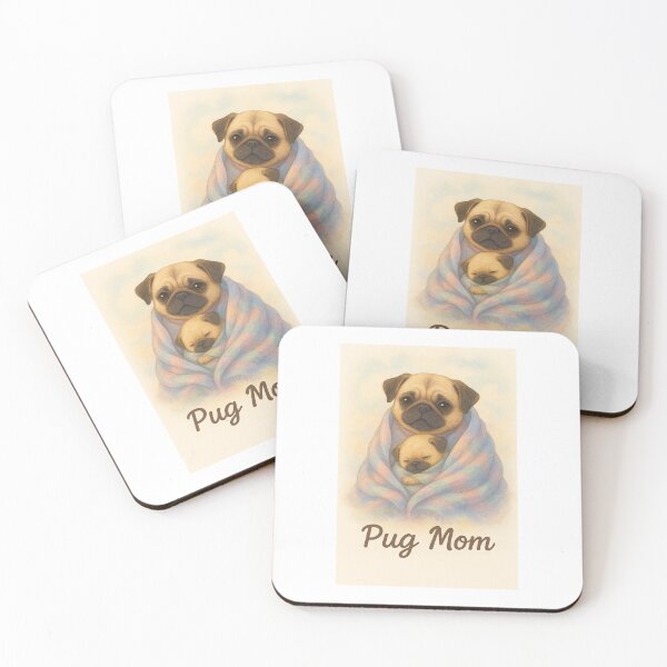 Item preview, Mother Pug and baby pug designed and sold by Puggy the Pug.