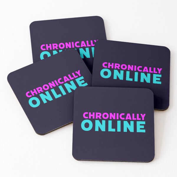 Item preview, Chronically Online in Pink and Aqua Blue designed and sold by Memes N Lore .