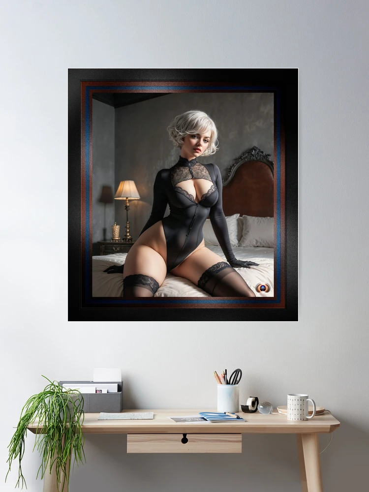 A Study In Light And Sensuous Form With The Lingerie Model Lucilla Bellona AI Concept Art by Xzendor7 | A Platinum Beauty 2 A Study In Light And Sensuous Form With The Lingerie Model Lucilla Bellona Stunning AI Concept Art by Xzendor7 Room Decor Poster Art Print