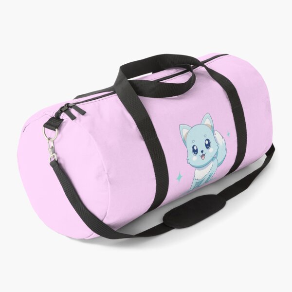 Adorable blue spitz dog with a cheerful look Duffle Bag