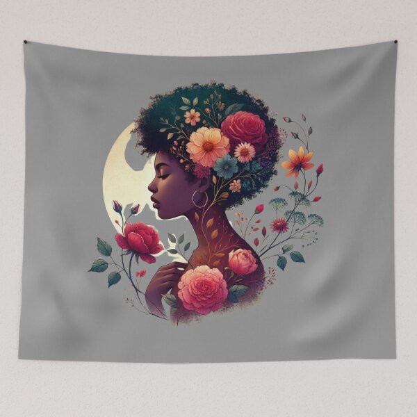 Item preview, Floral Boho Afro designed and sold by Uluvet Design Studio.