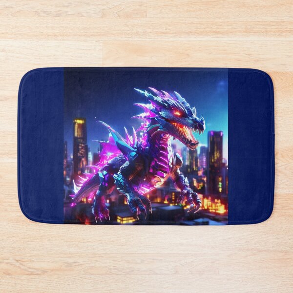 Item preview, Neon Cyber Dragon in the City designed and sold by MiraLumeStudio.