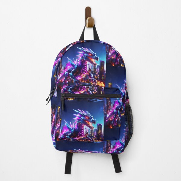 Item preview, Neon Cyber Dragon in the City designed and sold by MiraLumeStudio.