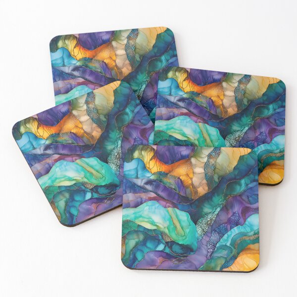 Item preview, Fluid art Alcohol Ink Multicolor designed and sold by ColorFlowArt.