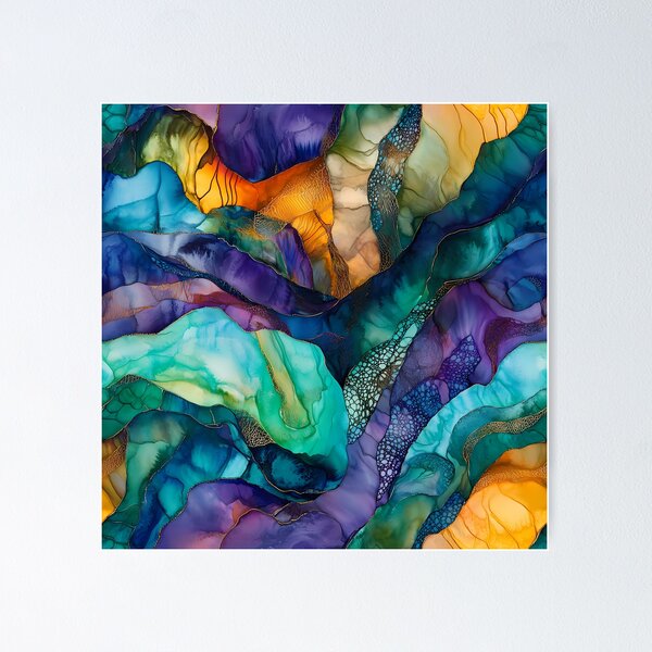 Item preview, Fluid art Alcohol Ink Multicolor designed and sold by ColorFlowArt.
