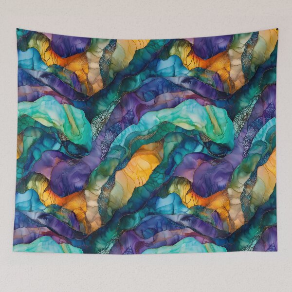 Item preview, Fluid art Alcohol Ink Multicolor designed and sold by ColorFlowArt.