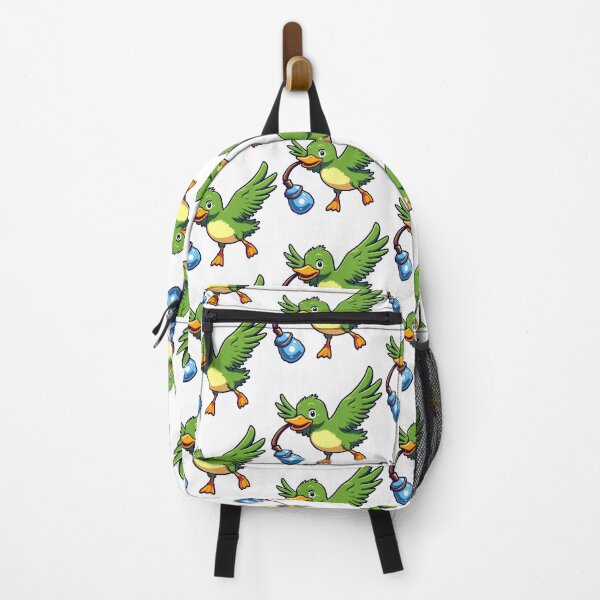 Item preview, Green Duck with Lantern | Whimsical Animal Design for Kids and Nature Lovers designed and sold by TeeTimeTreasure.