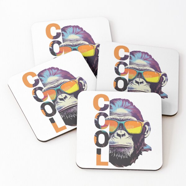 Item preview, Cool Monkey Vibes – Retro Sunglasses Ape Art designed and sold by Karim-Karem.