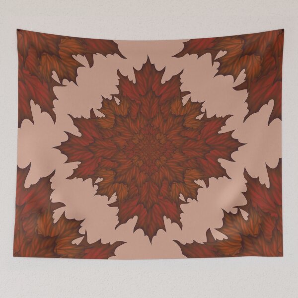 Item preview, Pattern of red maple leaves designed and sold by Cherevan.