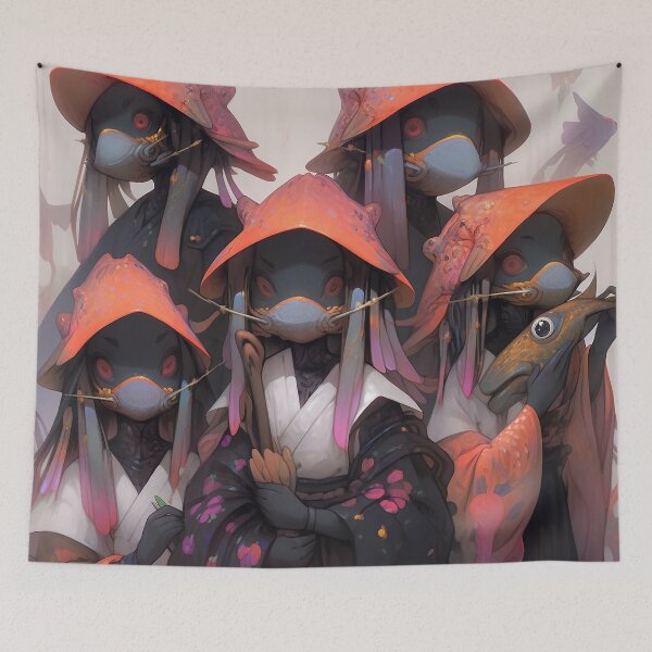 Item preview, Masked Anime Creatures in Ceremony designed and sold by bubblegoth.