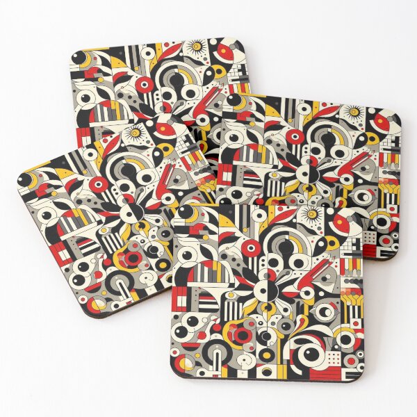 Item preview, "Bold Cubist Composition – Fernand Léger Inspired Art" designed and sold by TwoDotsStudio.