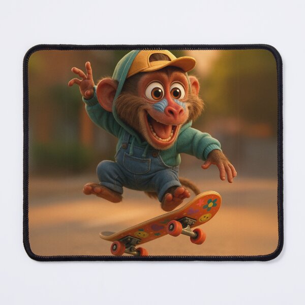 Item preview, Skater Baboon designed and sold by Sillytoe.
