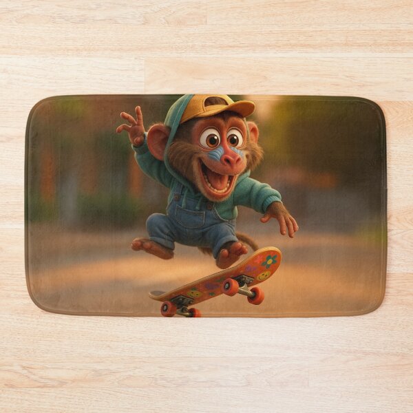Item preview, Skater Baboon designed and sold by Sillytoe.