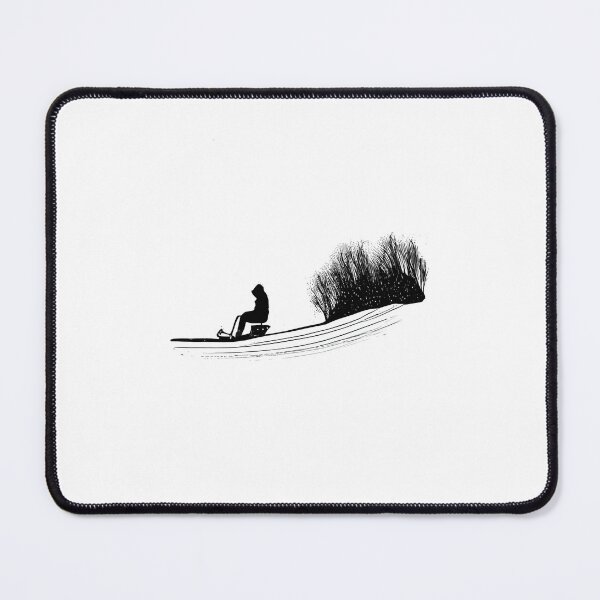 Item preview, Winter Ride - Minimalist Sledding Silhouette designed and sold by ShadowAndSlate.