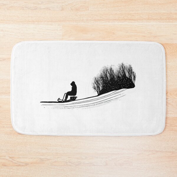 Item preview, Winter Ride - Minimalist Sledding Silhouette designed and sold by ShadowAndSlate.