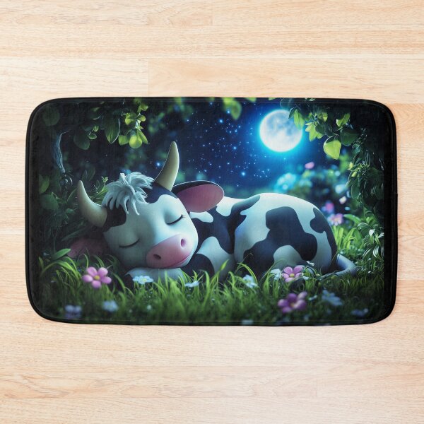 Item preview, Sleeping Cow Under Moonlight designed and sold by PetsArt.