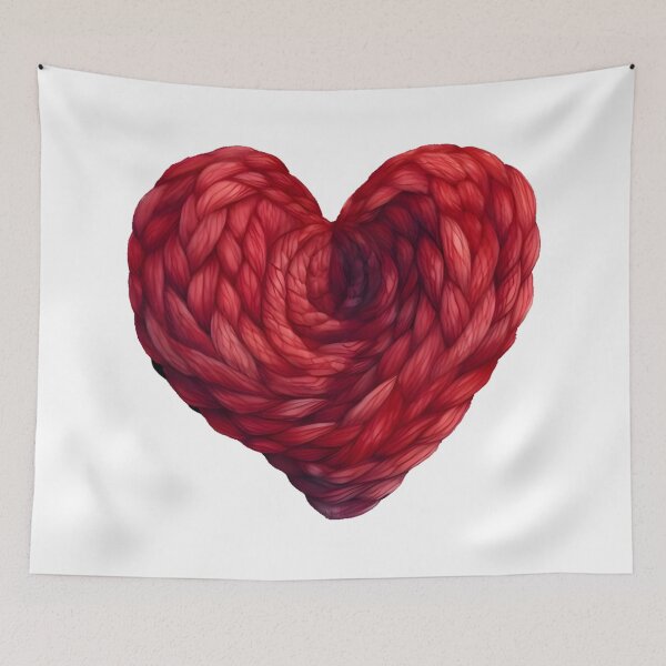 Item preview, Braided Red Heart - Textured Yarn Art designed and sold by nhk999.