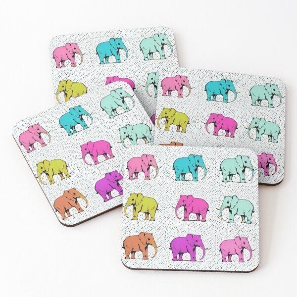 Item preview, Colourful pachyderms  designed and sold by Glenbobagins.