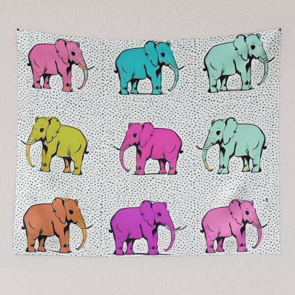 Item preview, Colourful pachyderms  designed and sold by Glenbobagins.