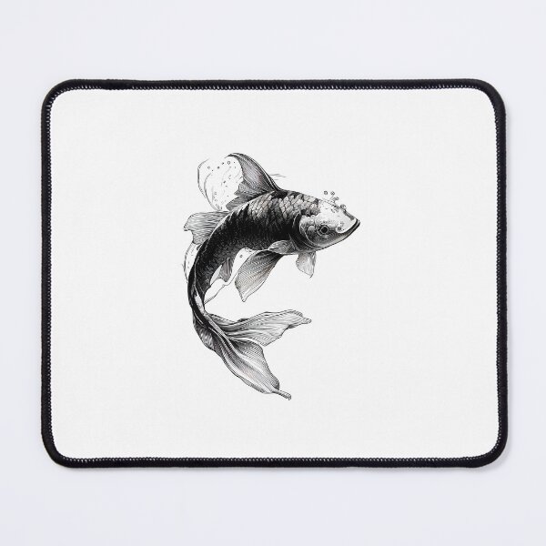 Item preview, Koi Harmony - Line Art Elegance designed and sold by ShadowAndSlate.