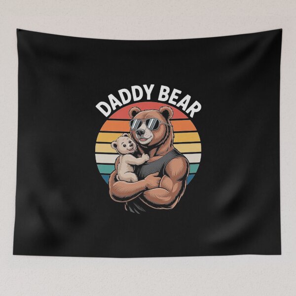 Item preview, Daddy Bear with Baby – Cool Father and Child Bear Design designed and sold by love3617.