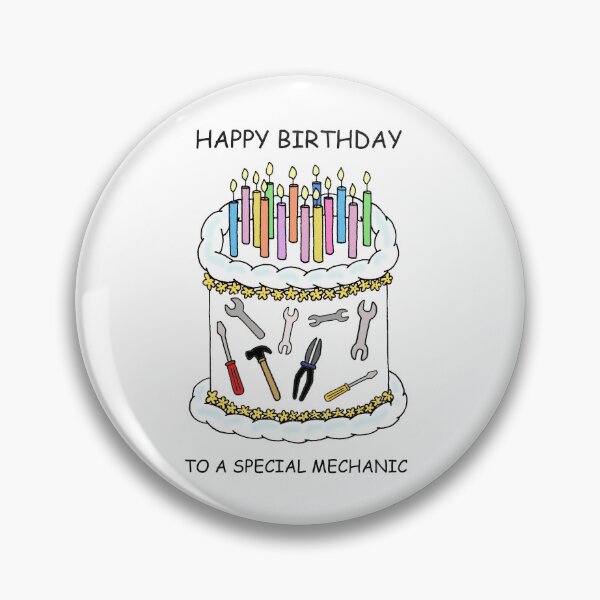 Item preview, Happy Birthday to Mechanic Cake and Candles designed and sold by KateTaylor.