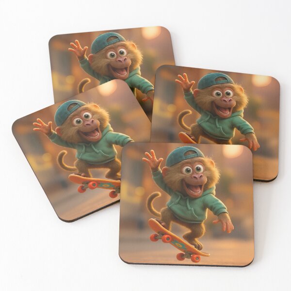 Item preview, Skater Olive Baboon Joyride designed and sold by Sillytoe.