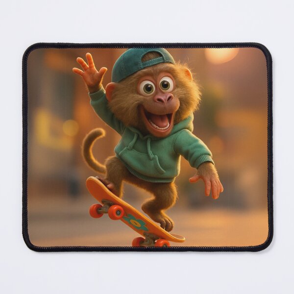 Item preview, Skater Olive Baboon Joyride designed and sold by Sillytoe.