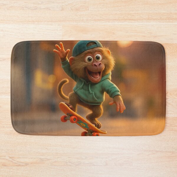 Item preview, Skater Olive Baboon Joyride designed and sold by Sillytoe.