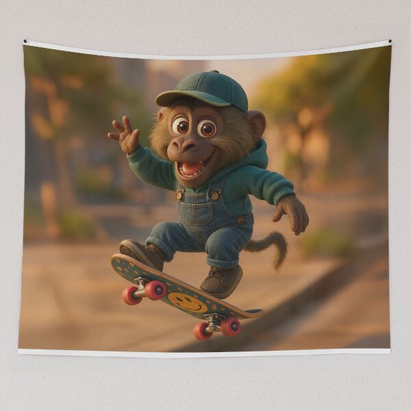 Item preview, Skater Olive Baboon designed and sold by Sillytoe.