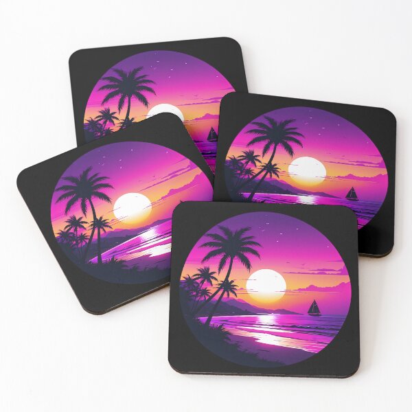 Item preview, Tropical Retro Sunset Sailing Vacation designed and sold by Alien Invasion.