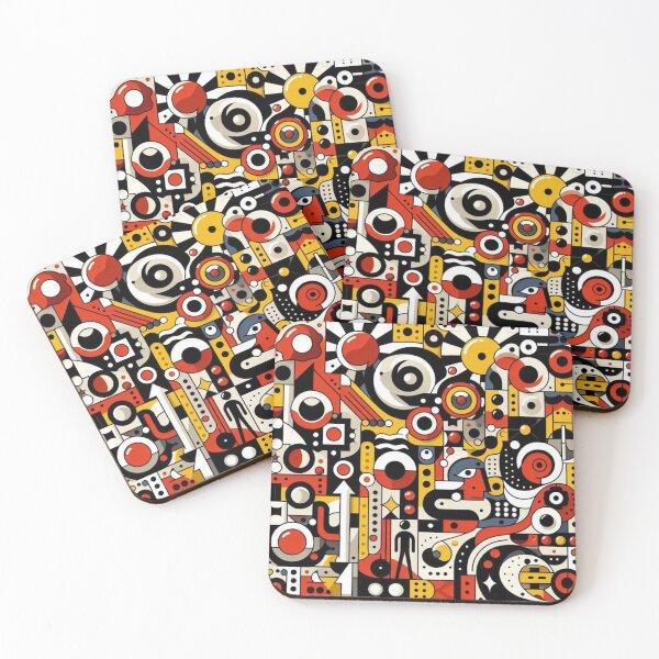 Item preview, "Dynamic Cubist Art – Fernand Léger Inspired Design" designed and sold by TwoDotsStudio.