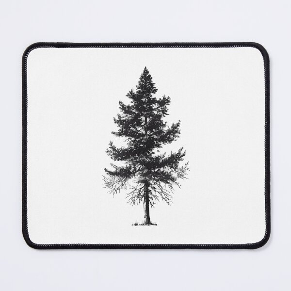 Item preview, Line Art Fir Tree Majesty - Line Art Nature designed and sold by ShadowAndSlate.