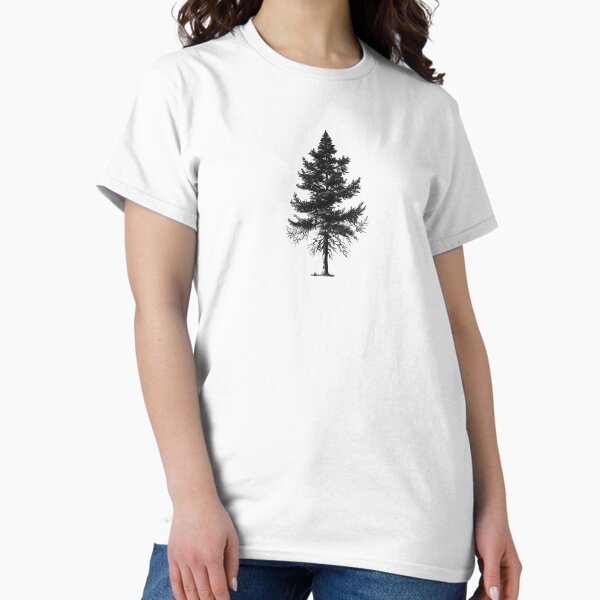 Item preview, Line Art Fir Tree Majesty - Line Art Nature designed and sold by ShadowAndSlate.